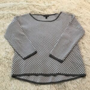 Express Gray & White Long Sleeve Top.‎ Size Small